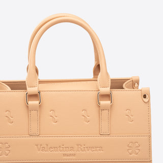 (Pre-order) Mini Tote Bag Beige Carlotta + (Porta Carte Di Credito Regalo)