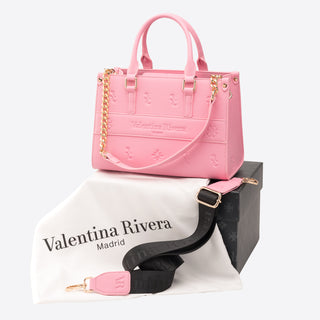 (Pre-order) Mini Tote Bag Rosa Carlotta+ (Porta Carte Di Credito Regalo)