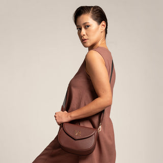 Valentina R. Brown Crossbody Bag