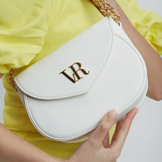 Valentina R. White Crossbody Bag