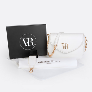 Valentina R. White Crossbody Bag